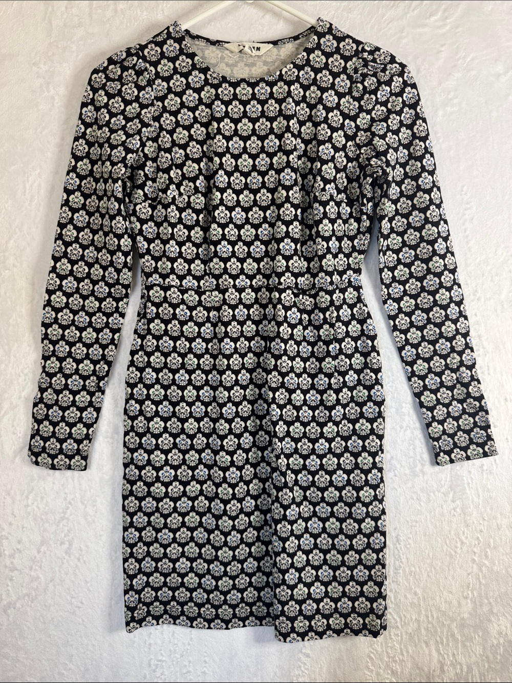 Boden Penelope Jersey Long-Sleeve Floral Cotton Dress 4P